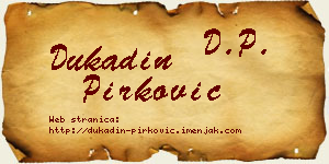 Dukadin Pirković vizit kartica